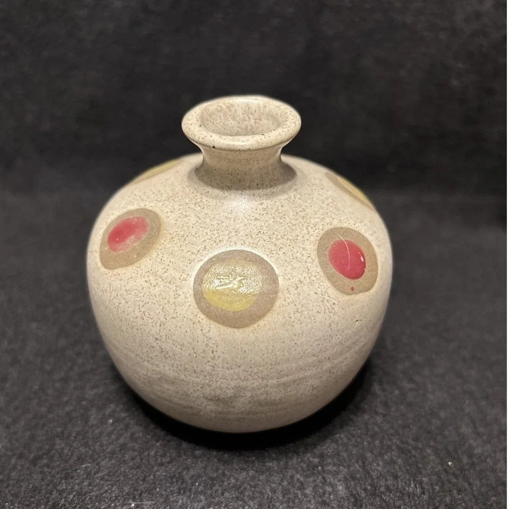 Mimatsu‎ Stoneware IKABANA Handmade Mini Bud Vase Made In Japan Hand Painted